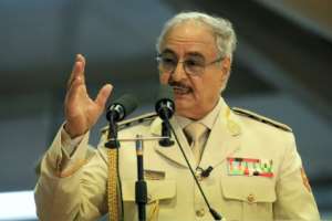 Libyan army chief Khalifa Haftar ordered his forces to advance on Tripoli, the seat of the internationally recognized unity government. By Abdullah DOMA (AFP / File)
