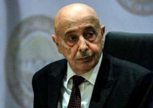 Libyan parliamentary speaker Aguila Saleh was visiting Cyprus amid tensions over Turkey's strategy of wading into Libya's civil war. By Abdullah DOMA (AFP/File)