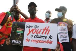Many protesters criticised the government's handling of the economy and lack of opportunities. By Nipah Dennis (AFP)