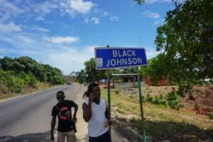 Many residents of Black Johnson village are against the planned industrial harbour in their lush village. By Saidu BAH (AFP)