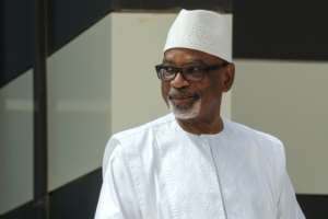 Mali's former president Ibrahim Boubacar Keita was ousted by young officers on August 18. By Ludovic MARIN (POOL/AFP/File)