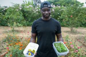 Malonga says he revels in foraging for ingredients and meeting the people who grow the aromatic herbs and edible flowers used in his dishes. By Simon MAINA (AFP)