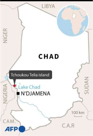 Map of Chad locating island of Tchoukou Telia. By Tupac POINTU (AFP)