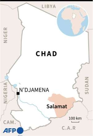 Map of Chad locating the Salamat region.  By (AFP)