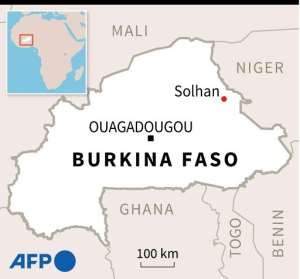 Map of Burkina Faso locating Solhan. By (AFP)