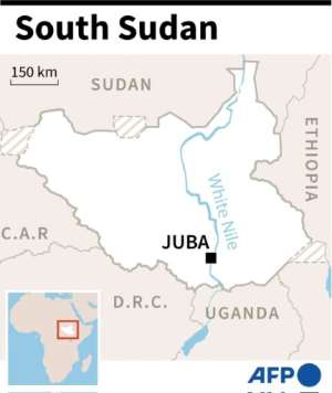 Map of South Sudan.  By (AFP)