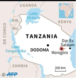 Map of Tanzania locating Morogoro. By (AFP)