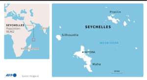Map of the Seychelles, population around 98,000. By (AFP)