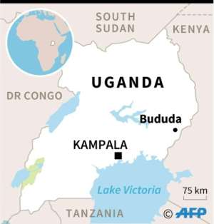 Map of Uganda locating Bududa district. By (AFP)