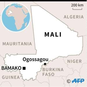 Map locating massacre in Ogossagou. By (AFP)