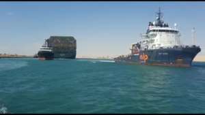 Maritime data company Lloyd's List said the blockage had held up an estimated $9.6 billion worth of cargo each day between Asia and Europe. By - (SUEZ CANAL AUTHORITY/AFP)
