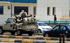 Members of Sudan's security forces patrol patrol the streets of Khartoum on June 6, 2019 after a deadly crackdown on a rally in the capital. By - (AFP)