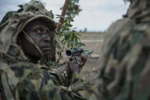 Members of the Nigerian Armed Forces Sniper Unit took part in the exercises