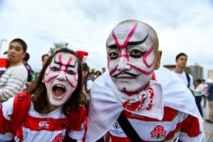 Millions of Japanese fans will tune in for the quarter-final against South Africa. By Kazuhiro NOGI (AFP)