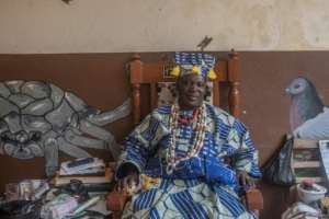 Mito Akplogan Guin, voodoo's supreme leader in Porto-Novo. By Yanick Folly (AFP)