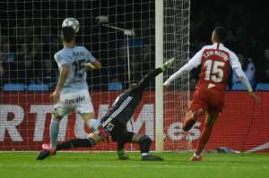 Moroccan Youssef En-Nesyri scored for Sevilla at Vigo. By MIGUEL RIOPA (AFP)