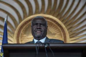 Moussa Faki Mahamat is running unopposed for a second four-year term as Chairman of the African Union Commission.  By EDUARDO SOTERAS (AFP / File)