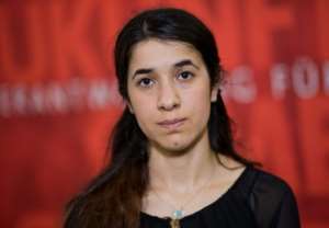 Nadia Murad from Iraq's Yazidi community was kidnapped by Islamic State militants and endured three months as a sex slave before managing to escape.  By Julian Stratenschulte (DPA/AFP/File)