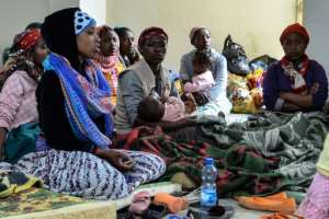 Nearly 300 people are sheltered in the youth centre. By Samuel HABTAB (AFP)