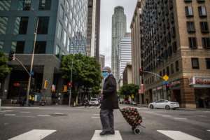 Nearly a third of all Americans are under a lockdown to stop the spread of the coronavirus. By Apu GOMES (AFP)