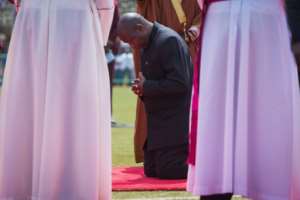 Nkurunziza's handpicked successor Evariste Ndayishimiye, who was sworn in last week, presided over the funeral. By TCHANDROU NITANGA (AFP)
