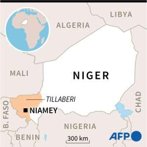 Map of Niger locating the Tillaberi region.  By AFP (AFP)