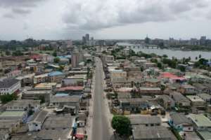 Nigeria's economic hub Lagos is also under lockdown, its streets emptied. By Pierre FAVENNEC (AFP)