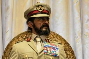 One of the restored rooms features a life-size wax replica of former Emperor Haile Selassie, who lived at the palace and was then detained there after the Derg overthrew him in 1974. By Michael TEWELDE (AFP)
