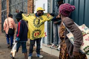 Only a handful of supporters came out onto the streets of Harare, sporting Mugabe-emblazoned T-shirts. By Jekesai NJIKIZANA (AFP)