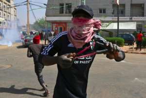 Opposition protests erupted after the results of the February elections.  By Issouf SANOGO (AFP / Archive)