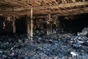 Other businesses have been completely gutted. By Michele Spatari (AFP)
