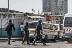 Outgoing president Edgar Lungu deployed troops during the fiercely-contested vote. By MARCO LONGARI (AFP)