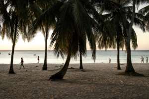 Palm trees at sunset: Behind the idyllic tropical scene, fear in Pemba runs deep. By JOHN WESSELS (AFP)