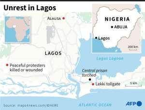 Protests and bloodshed in Lagos. By Gillian HANDYSIDE (AFP)