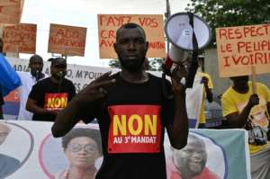 Protests have been fuelled by Ouattara's bid for a third term in office -- a move that critics say violates the spirit of the constitution. By Issouf SANOGO (AFP)