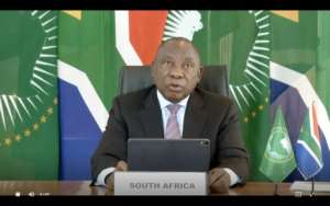 President Cyril Ramaphosa - here in May 2020 - said that international travel would