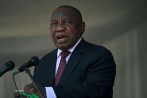 President Cyril Ramaphosa says South Africa is one of the unsafest places in the world to be a woman. By TONY KARUMBA (AFP)