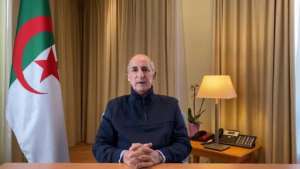 President Abdelmadjid Tebboune, pictured here in a photo posted on his personal Twitter account on December 13, 2020, insists he has responded to the Hirak's main demands. By - (AFP)