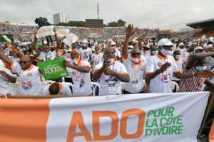 President Ouattara and his supporters argue that a 2016 constitutional tweak allows him to seek a third term. By Issouf SANOGO (AFP/File)