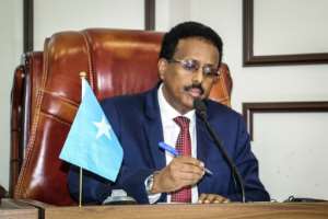 President Mohamed Abdullahi Mohamed's mandate was extended in April, setting off gun battles in the streets of Mogadishu. By - (AFP/File)