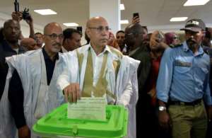 Presidential candidate Mohamed Ould Ghazouani declared himself the winner in the early hours of Sunday. By SIA KAMBOU (AFP)