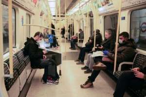 Public transport services in London were reduced in an effort to delay the spread of the novel coronavirus. By ISABEL INFANTES (AFP)