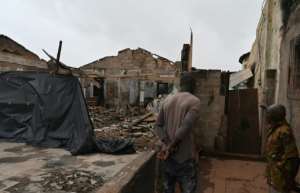 Restaurants and nightclubs were burnt in Divo after Ouattara announced his candidacy. By Issouf SANOGO (AFP/File)