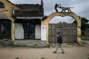 Ruins: A store in Mutwanga that was looted and burned during a recent attack. By ALEXIS HUGUET (AFP/File)