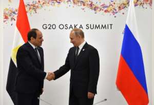 Russian President Vladimir Putin (R) has fostered Egyptian President Abdel Fattah al-Sisi (L) as an ally. By Yuri KADOBNOV (POOL/AFP)