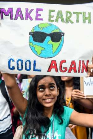 School children across India also took part in the marches. By Indranil MUKHERJEE (AFP)