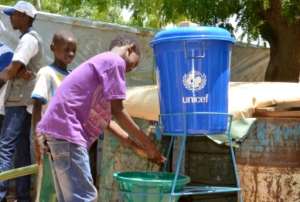 Sanitation is basic in many camps. By BOUREIMA HAMA (AFP)