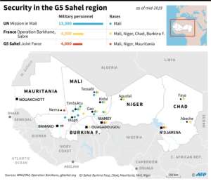 Security deployments in the Sahel region, where the so-called G5 countries are facing a jihadist insurgency. By (AFP)