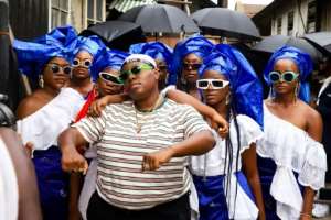 Seen at a video shoot in Lagos, Teni, 26, eschews typical pressures in the entertainment industry to be modelesque -- and she has some cutting views on self-image and the role of women in a country where they are