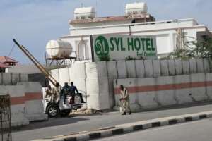 Shebab militants attacked the SYL hotel in Mogadishu on December 11, 2019, killing five people including three civilians. By Abdirazak Hussein FARAH (AFP/File)